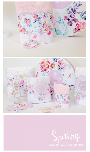 Trusou de botez pentru fete cu flori mov de primavara, Hello, Spring! 13